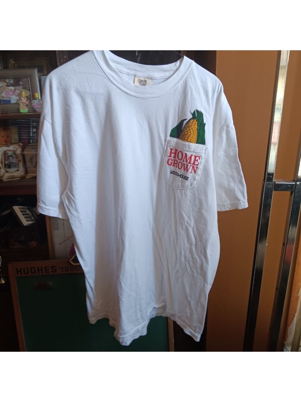 Vintage Y2K T-shirt Home Grown Corn Graphic White XL Cotton Woodhouse Nebraska
